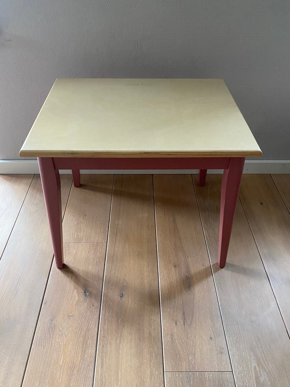 Kindertafel Little Dutch oudroze met blank houten blad, Ophalen, Zo goed als nieuw, Tafel(s)
