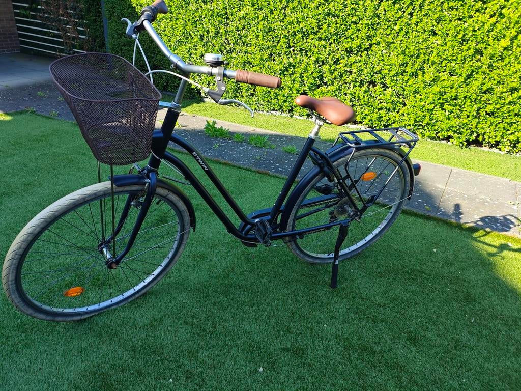 Elops 520 Stadsfiets L/XL – Donkerblauw – Met 2 slot, Fietsen en Brommers, Fietsen | Dames | Damesfietsen, Gebruikt, Versnellingen