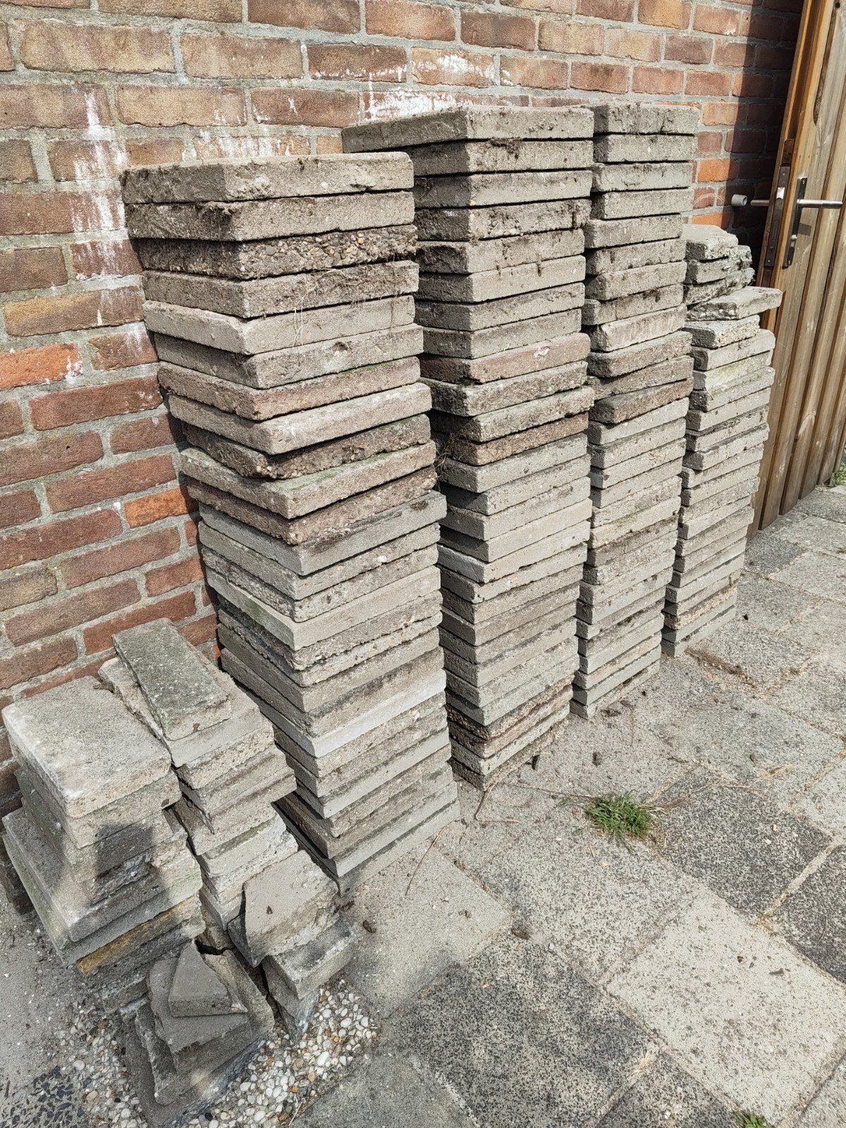 stoeptegels 30x30, Ophalen, Gebruikt, Beton, Terrastegels
