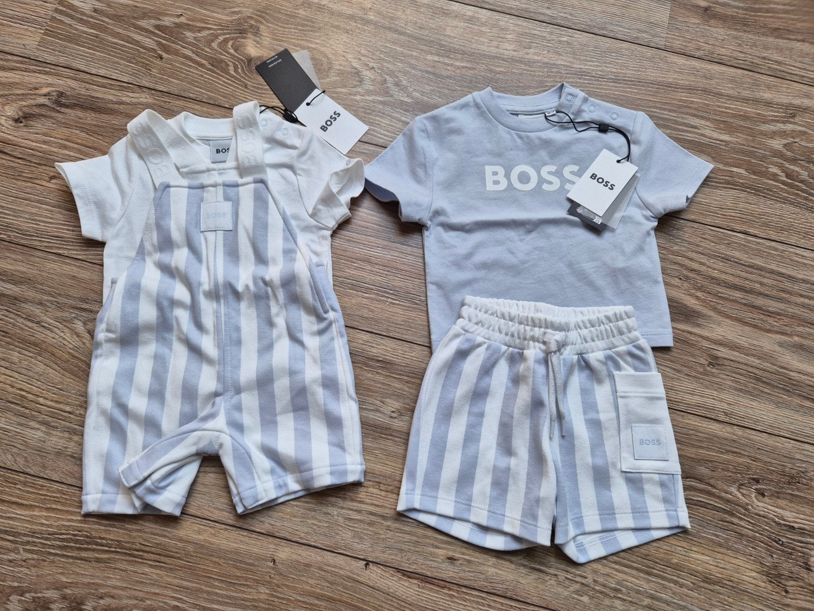 3 nieuwe zomersetjes Hugo Boss maatje 56, Kinderen en Baby's, Nieuw, Ophalen of Verzenden, Setje, Hugo Boss