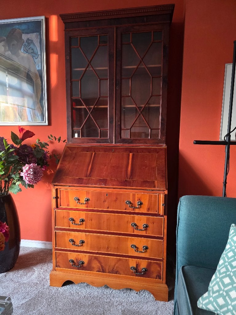 Taxus houten secretaire, Ophalen of Verzenden, Gebruikt, Klassiek