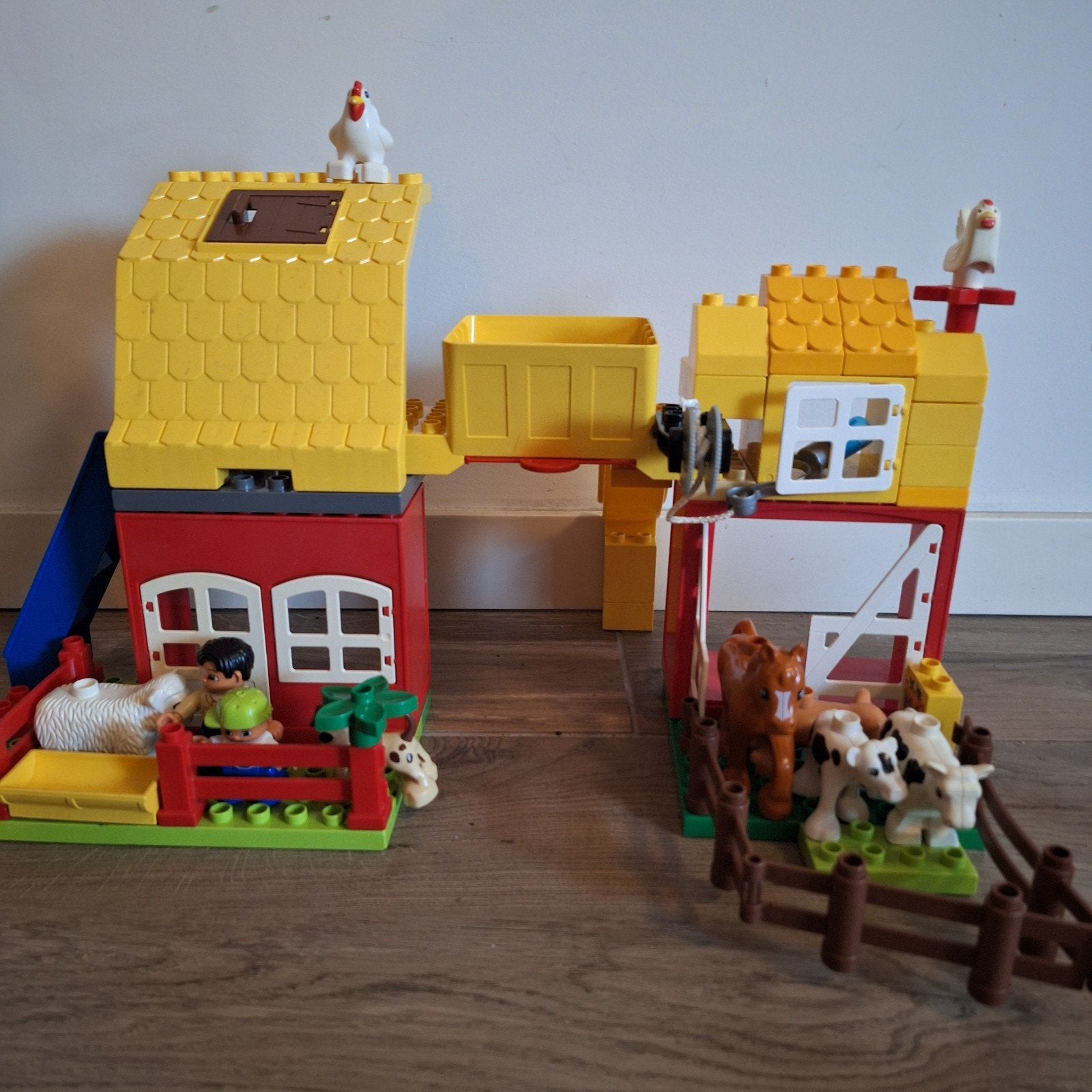 LEGO Duplo Boerderij met Dieren en Figuren, Gebruikt, Overige thema's, Ophalen of Verzenden, Inclusief minifiguren