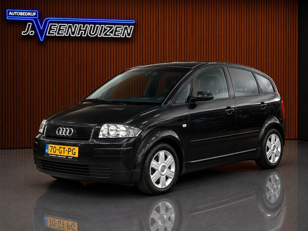 Audi A2 1.4 Exclusive | Zuinig | Nieuwe APK (bj 2001), Voorwielaandrijving, Stof, 4 stoelen, Zwart