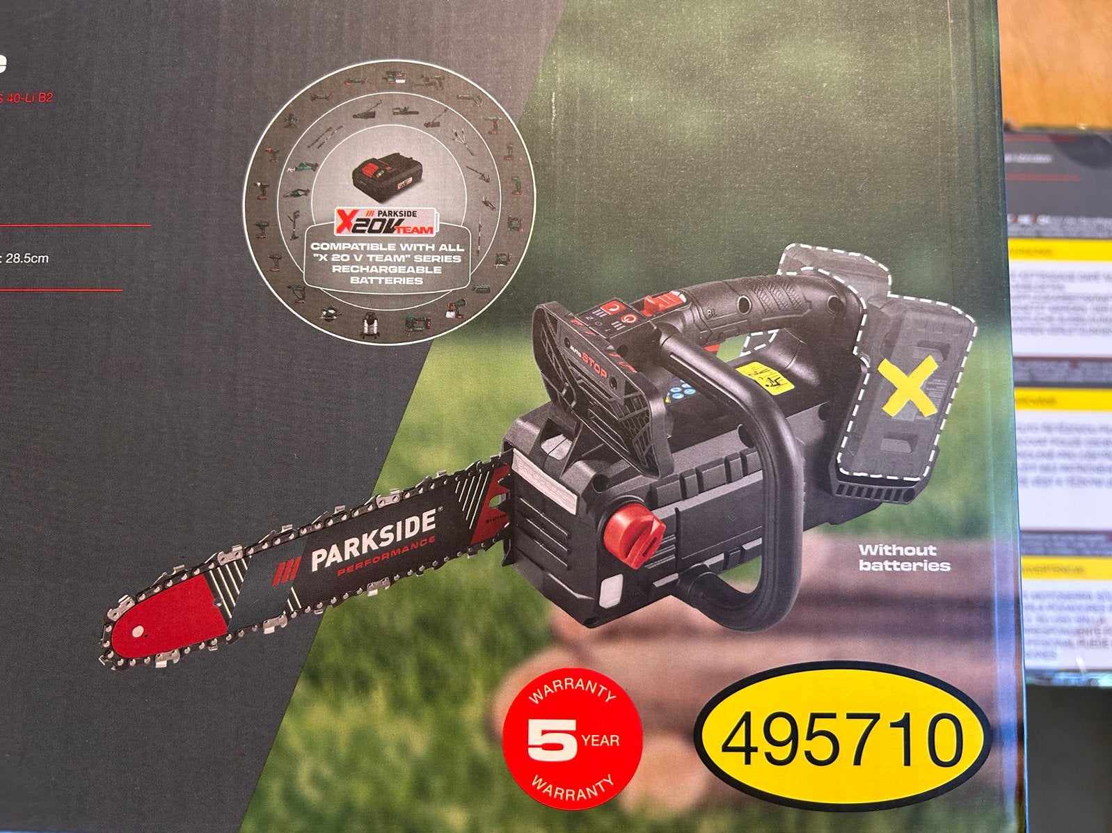 Accu-kettingzaag 40V zonder accu en lader (Nieuw), Tuin en Terras, Ophalen of Verzenden, Nieuw
