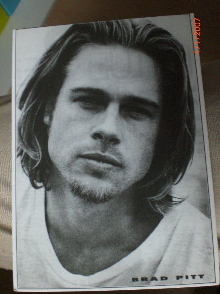 kaart Brad Pitt, Ophalen of Verzenden, 1980 tot heden, Gelopen, Sterren en Beroemdheden
