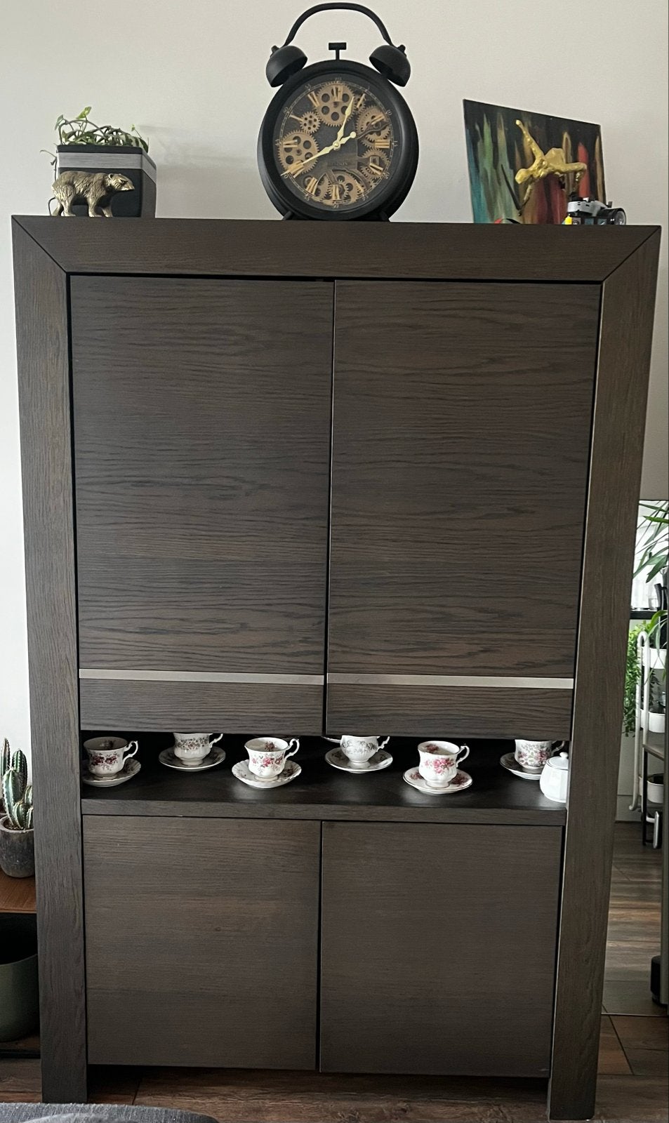 4-delige Kastenset Donkerbruin, Huis en Inrichting, Kasten | Dressoirs, Ophalen, Gebruikt, 150 tot 200 cm, 25 tot 50 cm