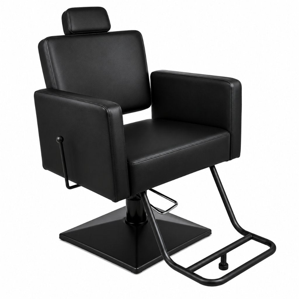 Epileerstoel Velix Professionele Verstelbare Salonstoel, MODERN, Leer, Zwart, Nieuw