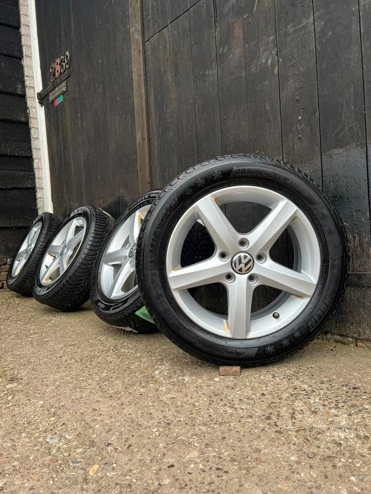 Originele Volkswagen golf 7 Touran velgen Aspen 5x112 16?, Niet ingevuld, Gebruikt, 16 inch, Banden en Velgen