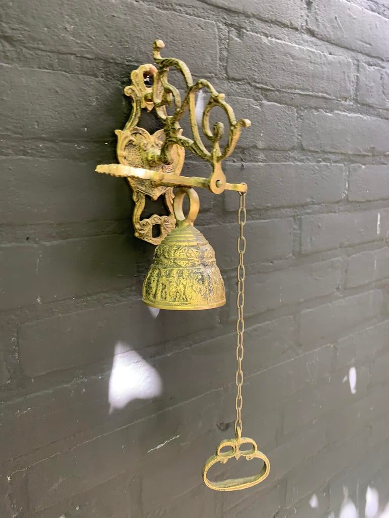 Antieke Messing Deurbel met Ketting - Klassieke Stijl, Ophalen of Verzenden