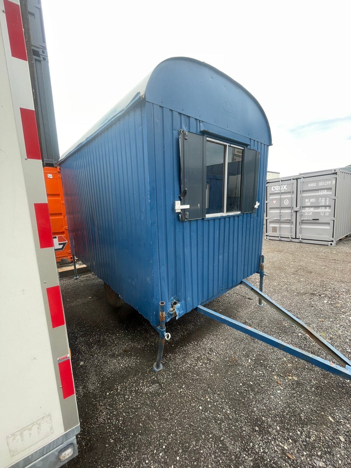 Schaftwagen/pipowagen, Doe-het-zelf en Verbouw, Bouwketen en Schaftketen, Ophalen of Verzenden, Gebruikt