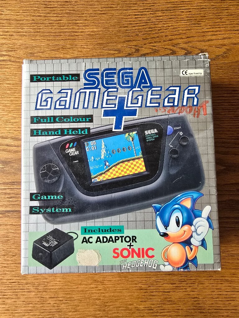 Sega Game Gear compleet in doos : console en adapter defect!, Spelcomputers en Games, Met games, Game Gear, Ophalen of Verzenden