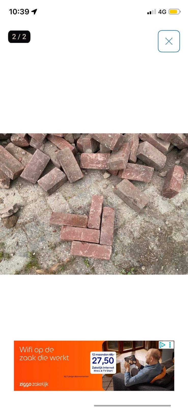 Circa 35 m2. Gebakje 7 duimers, Ophalen of Verzenden, Zo goed als nieuw, Bakstenen