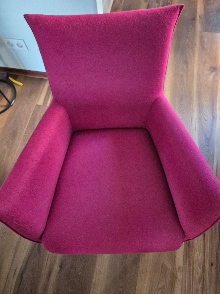 Fauteuil donker rood, Huis en Inrichting, Fauteuils, Ophalen, Gebruikt, 75 tot 100 cm, Stof