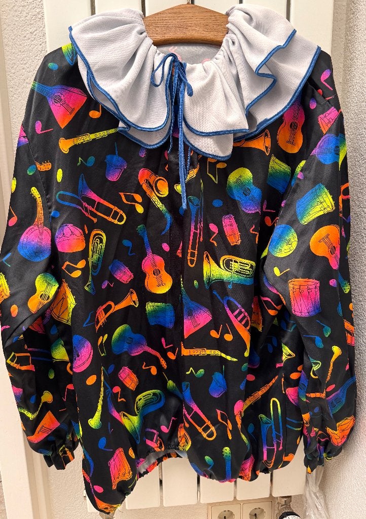 Kleurrijke clownsblouse maat L/XL, Kleding | Heren, Maat 52/54 (L), Onbekend, Ophalen of Verzenden, Overige thema's