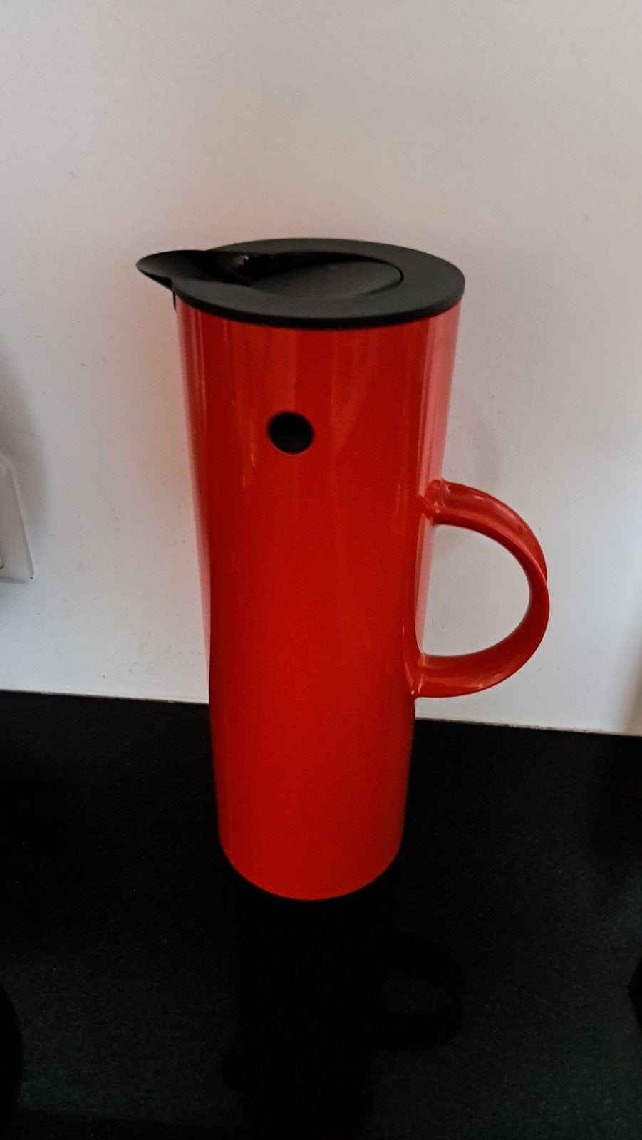 Stelton koffiekan - rood, zo goed als nieuw, Overige typen, Ophalen of Verzenden, Zo goed als nieuw, Rood