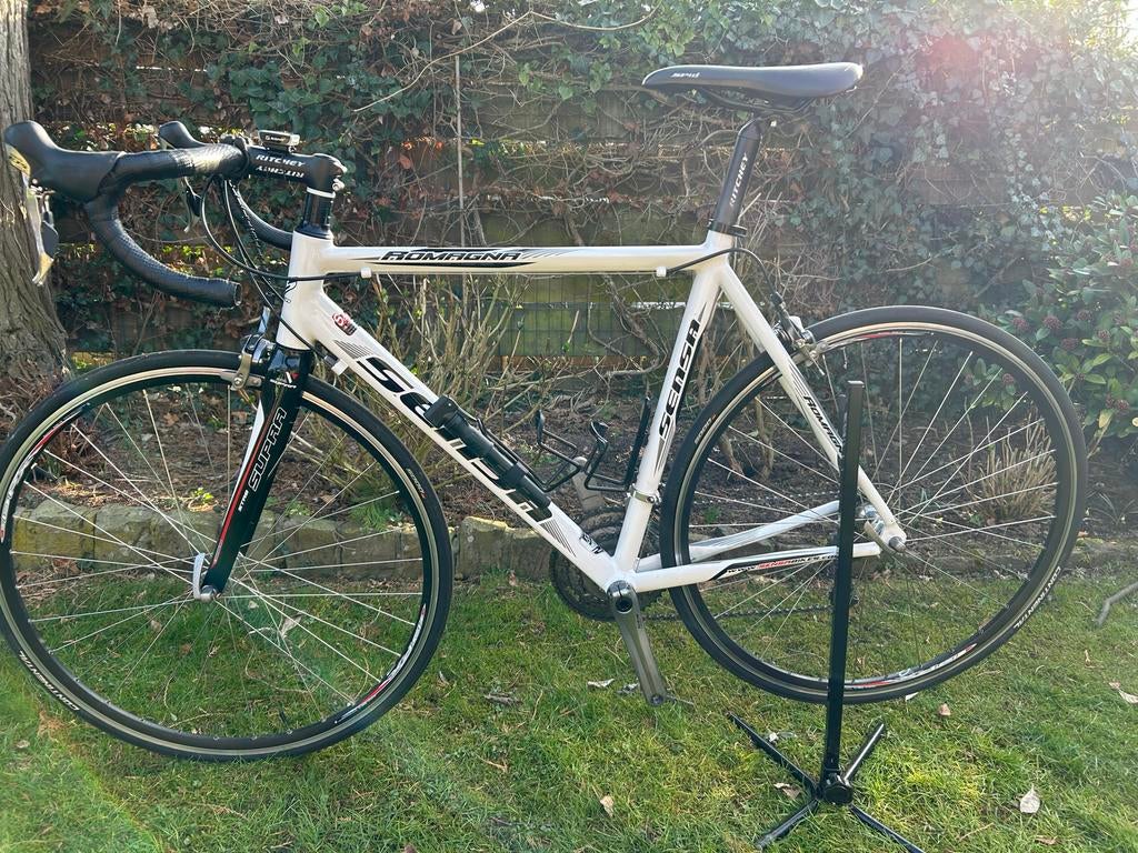 Sensa Romagna racefiets - Wit/Zwart, Fietsen en Brommers, Fietsen | Racefietsen, Zo goed als nieuw, Heren, Overige merken, Meer dan 20 versnellingen