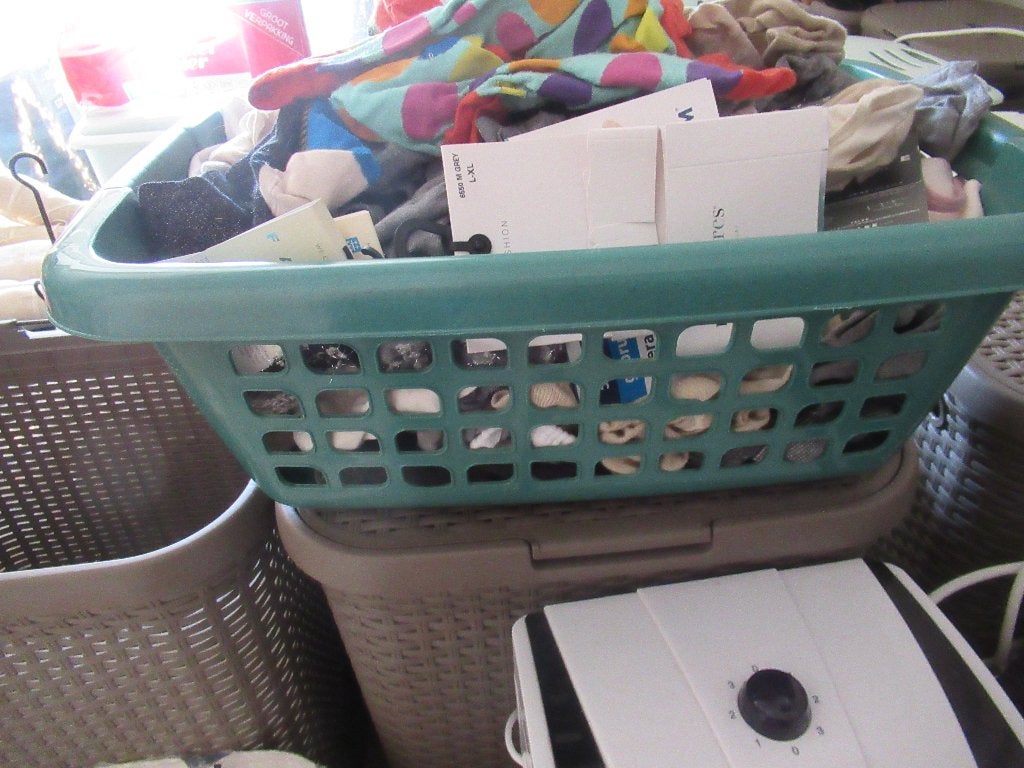 middelgroene CURVER WASMAND / heupwasmand, 40 L, Ophalen, Overige merken, Overige typen, Zo goed als nieuw