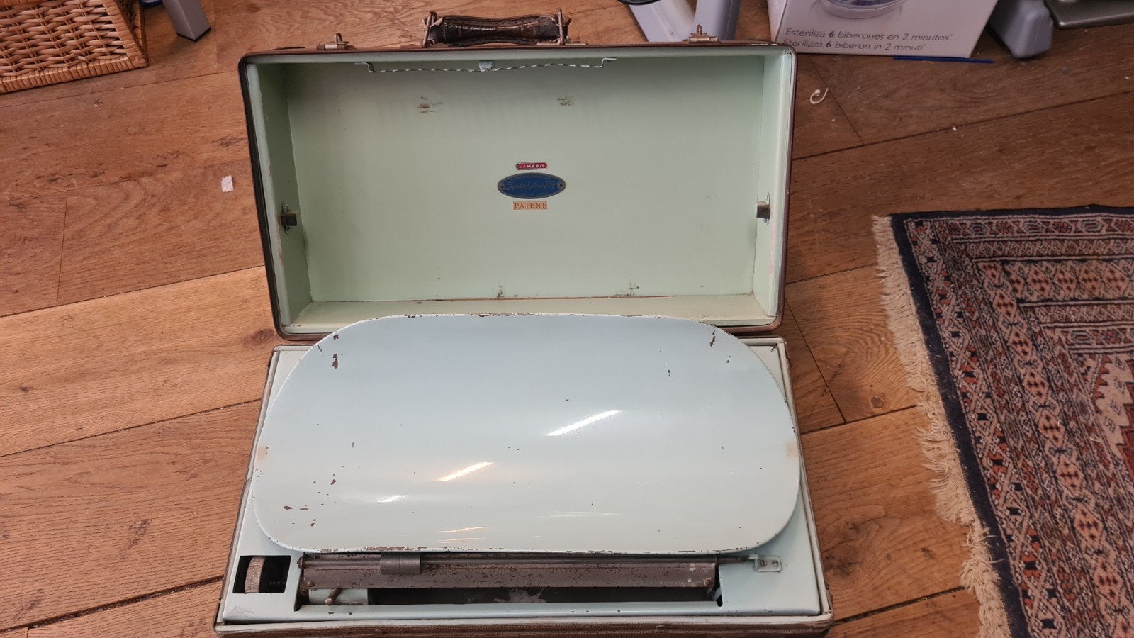 Vintage Lameris Babyweegschaal - Antieke Weegschaal, Gebruikt, Lameris, Onbekend, Ophalen of Verzenden