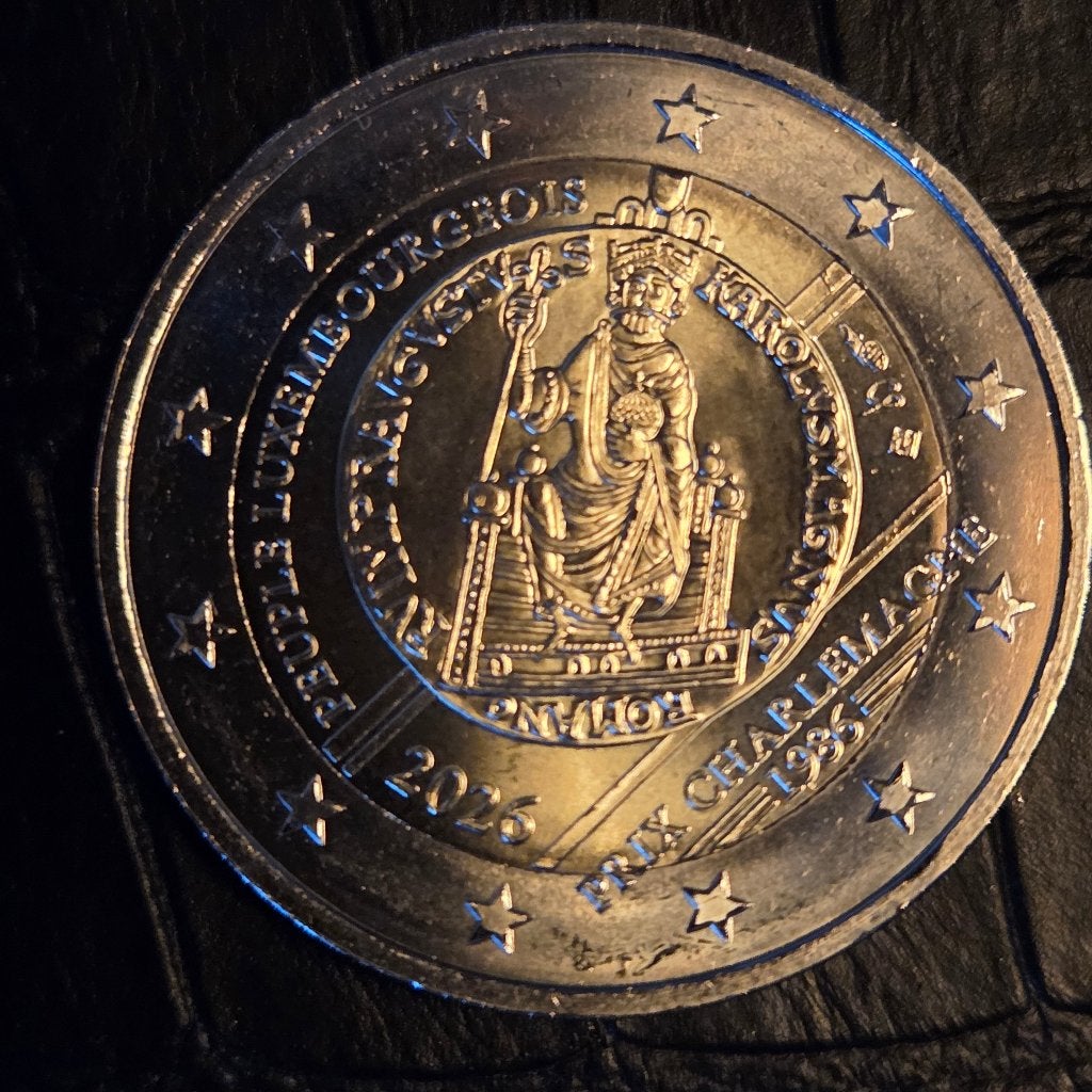 Luxemburg 2026: Karel de Grote | Meerdere beschikbaar, Postzegels en Munten, Ophalen of Verzenden, Luxemburg, 2 euro