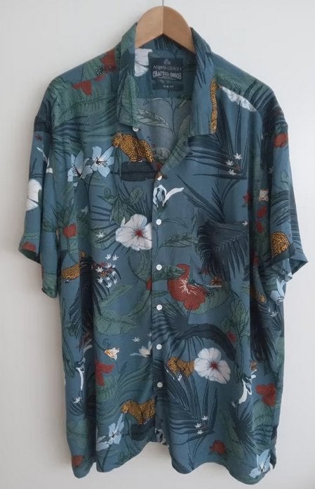 Angelo Litrico oerwoud print overhemd, maat 3 XL slimfit, Oosterveldweg 15, 7274 DZ, Angelo Litrico, Zo goed als nieuw, Stichting Angel's Choice