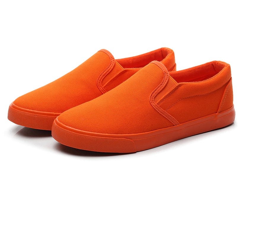 Oranje heren canvas bootschoenen schoenen boot sneakers, Verzenden, Nieuw, Overige kleuren, Sneakers of Gympen