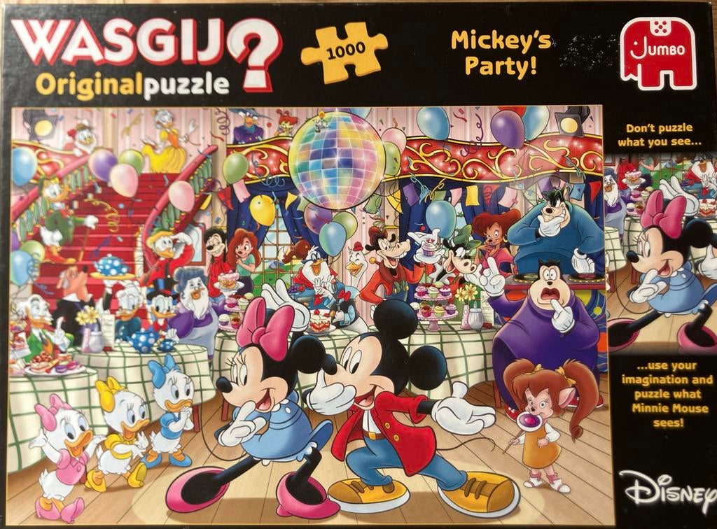 Wasgij Original 1000 stukjes - Mickey's Party!, Ophalen, 500 t/m 1500 stukjes, Gebruikt, Legpuzzel