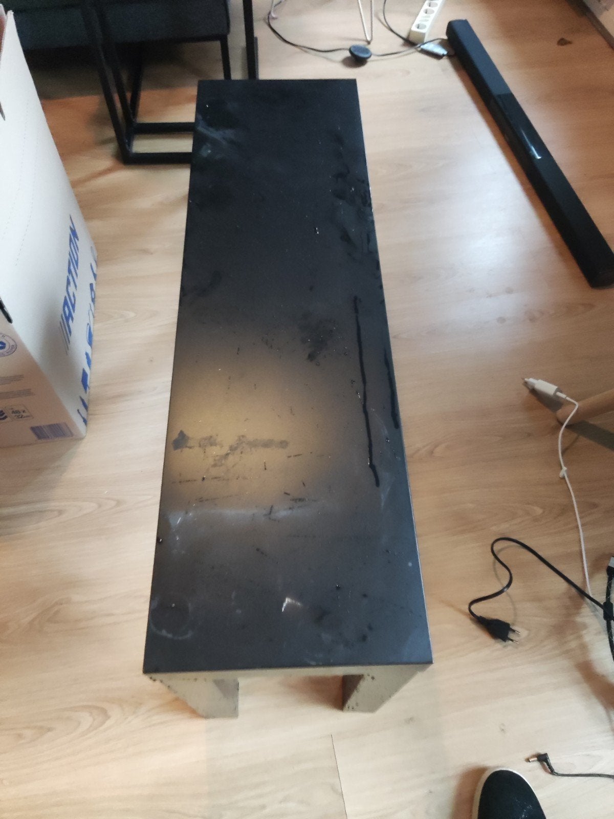 Ikea TV meubel - Zwart, minimalistisch design, Ophalen, Gebruikt, 100 tot 150 cm, Minder dan 100 cm