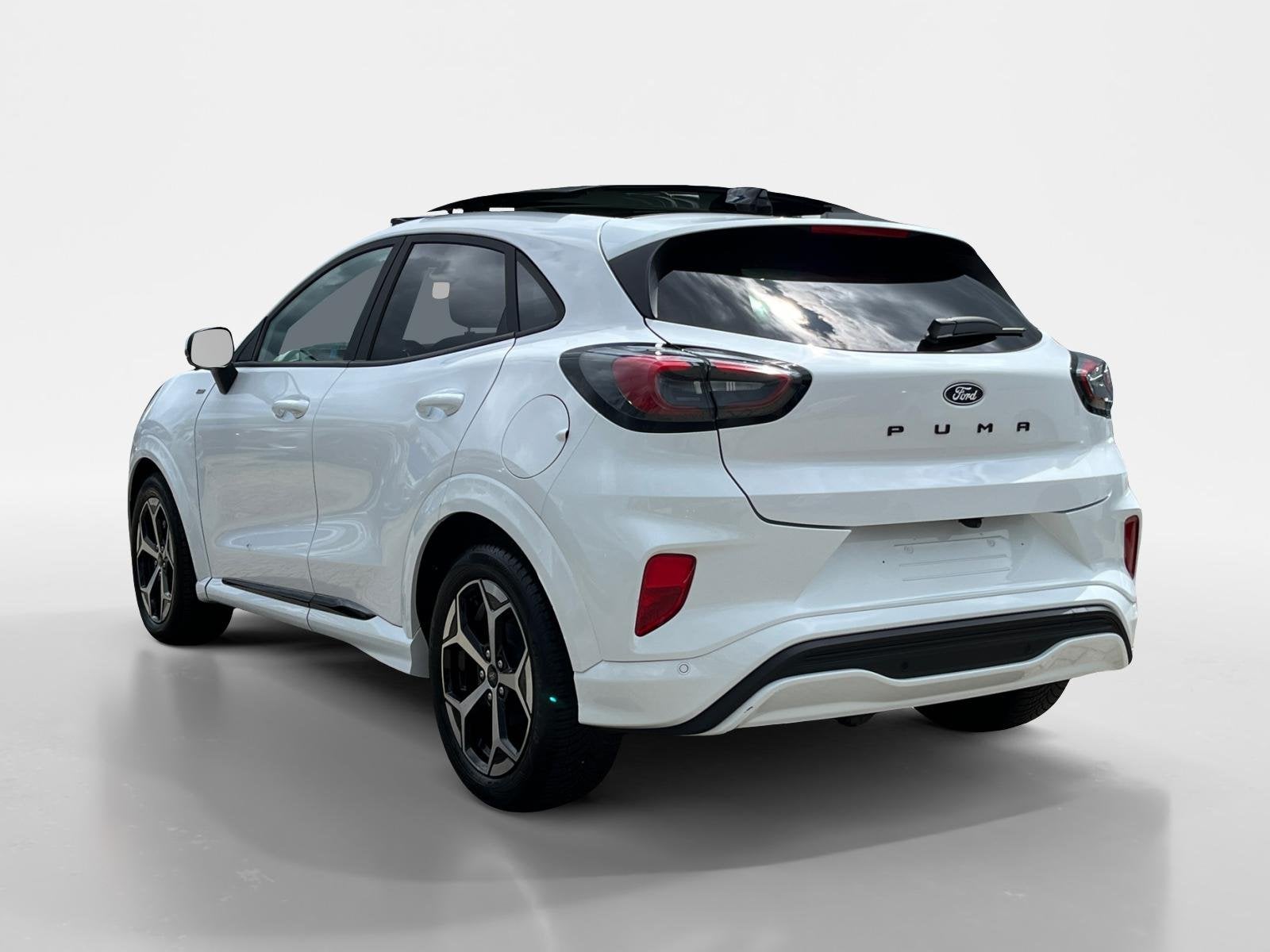 Ford Puma ST-line |elektrisch glazen panorama-dak| Elek acht, 12 maanden, 125 pk, Leder en Stof, Wit