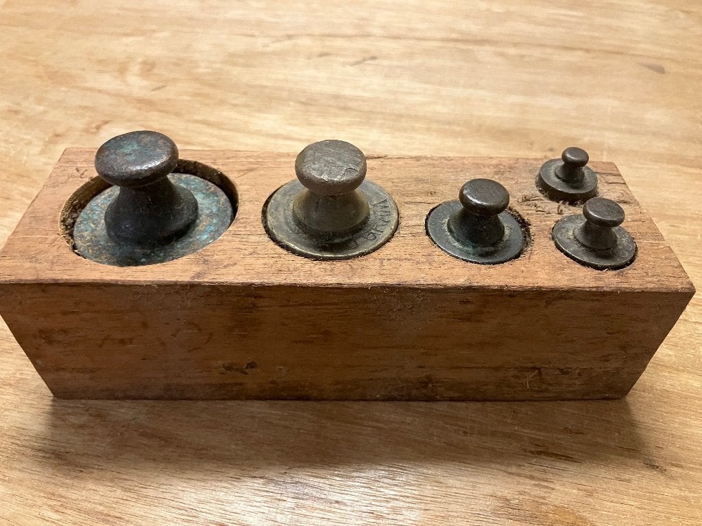 Vintage gewichtenblok, Ophalen of Verzenden