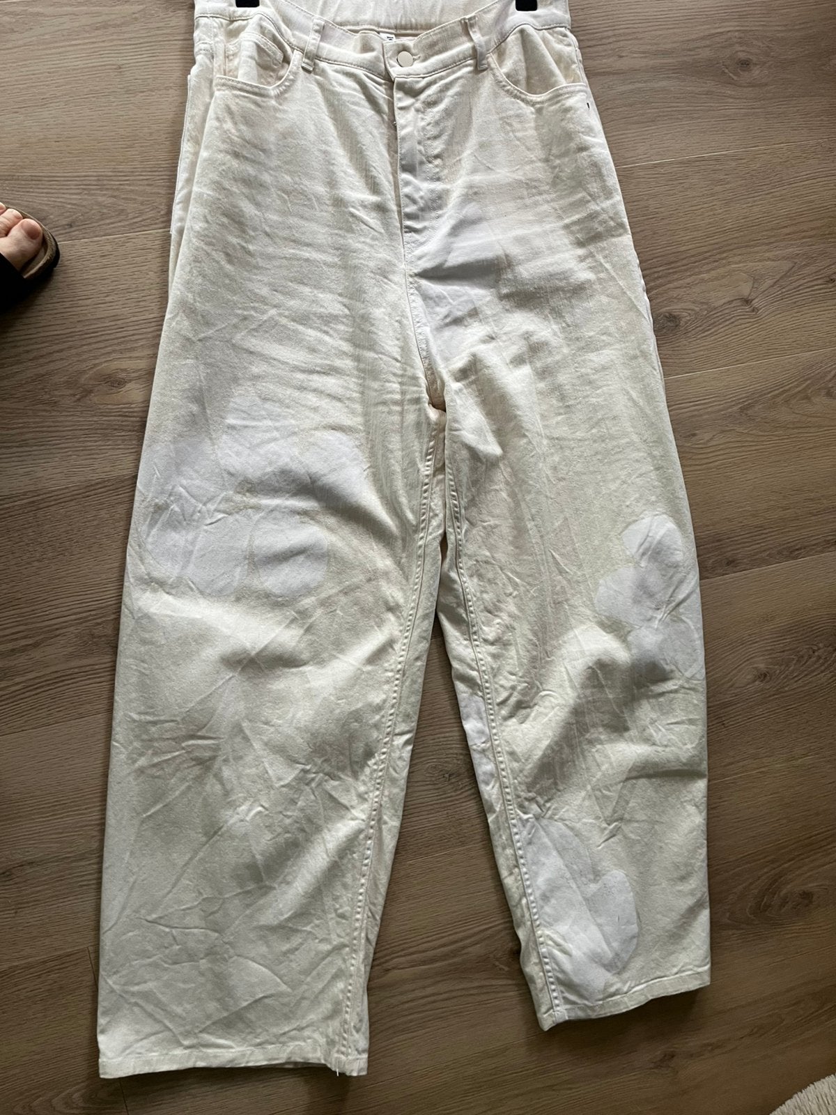 10 days nieuwe Broek mt M creme met bloem, Kleding | Dames, Broeken en Pantalons, Maat 38/40 (M), Wit, Nieuw, Ophalen of Verzenden