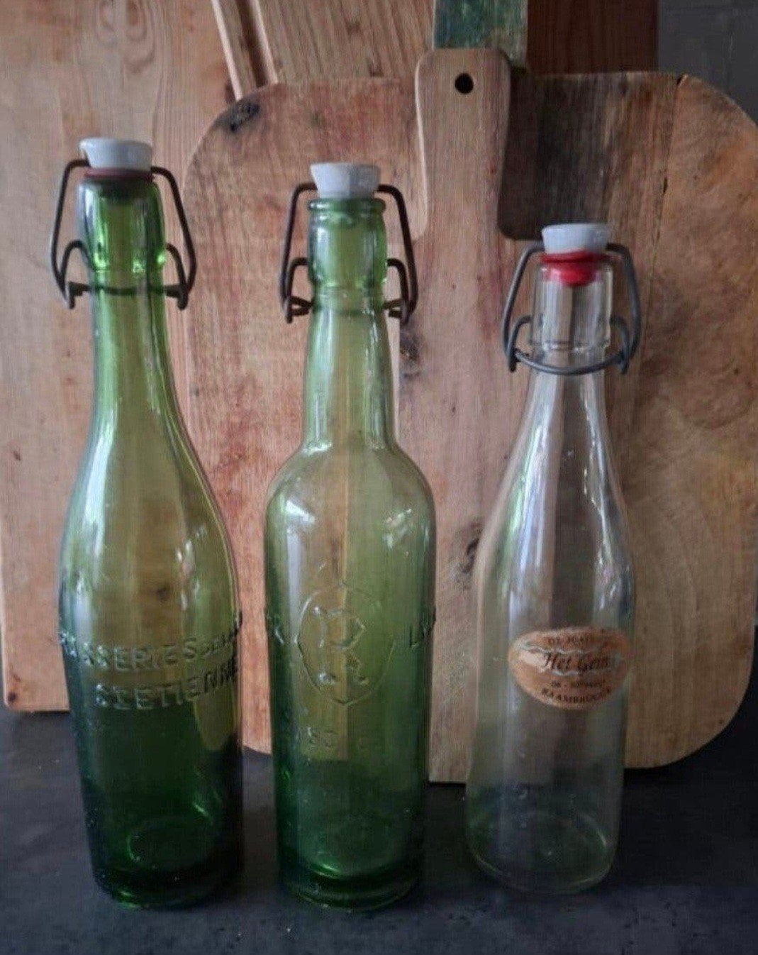 3 oude bier flessen, Ophalen of Verzenden, Flesje(s), Overige merken
