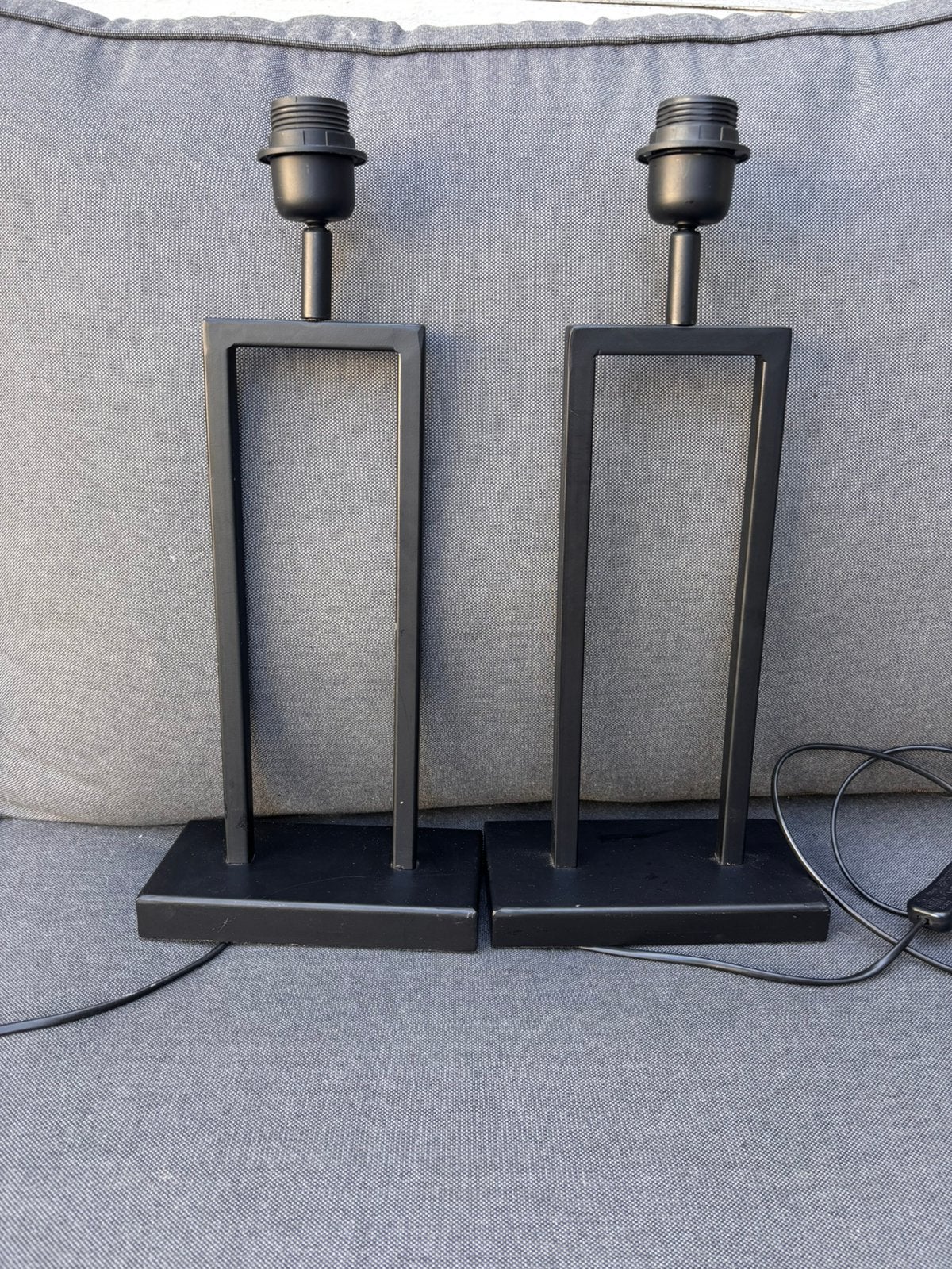 Zwart metalen lampjes, Zwart, Ophalen, Gebruikt