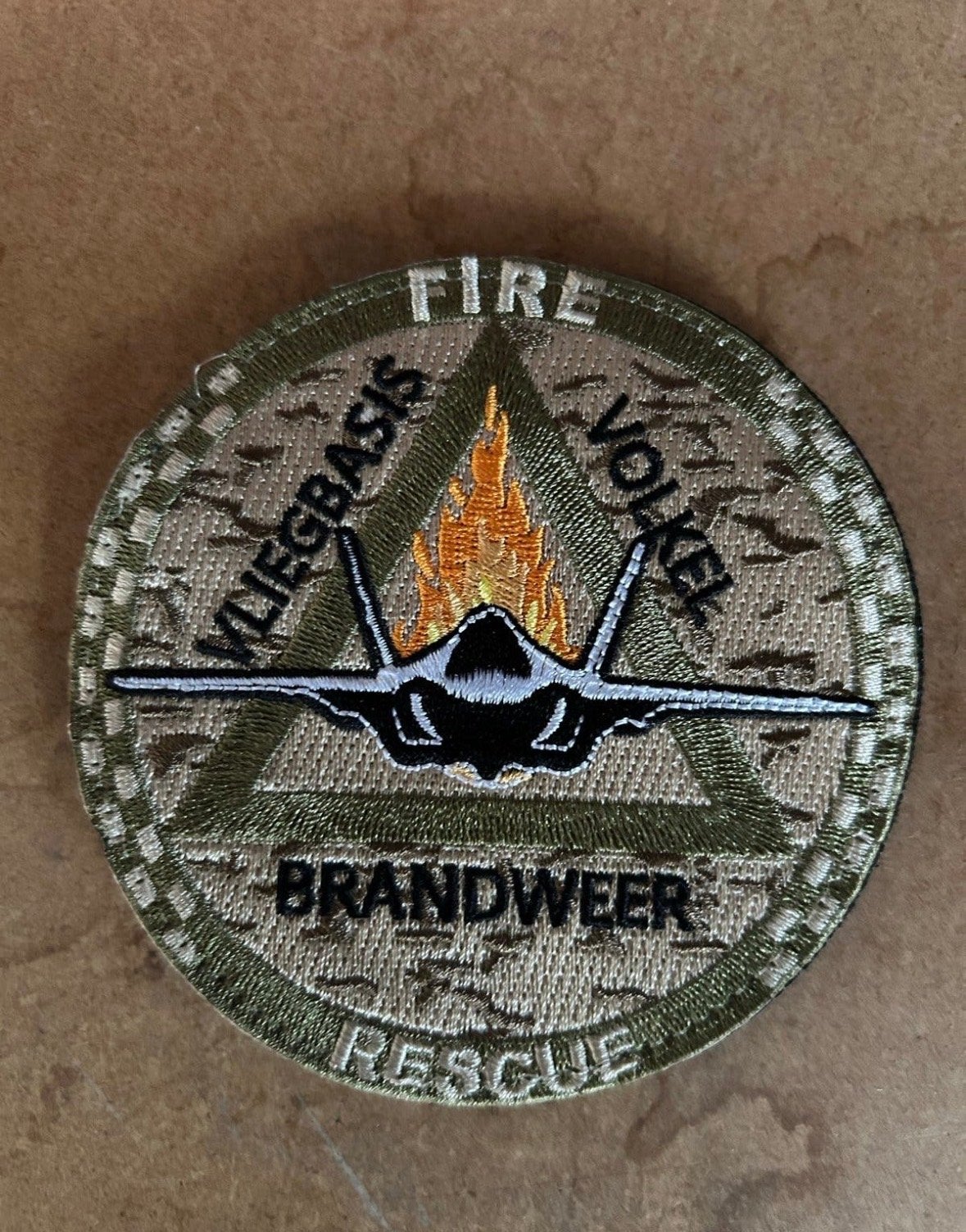 Vliegbasis Volkel Brandweer Patch F-35 Fire Rescue, Ophalen of Verzenden, Zo goed als nieuw