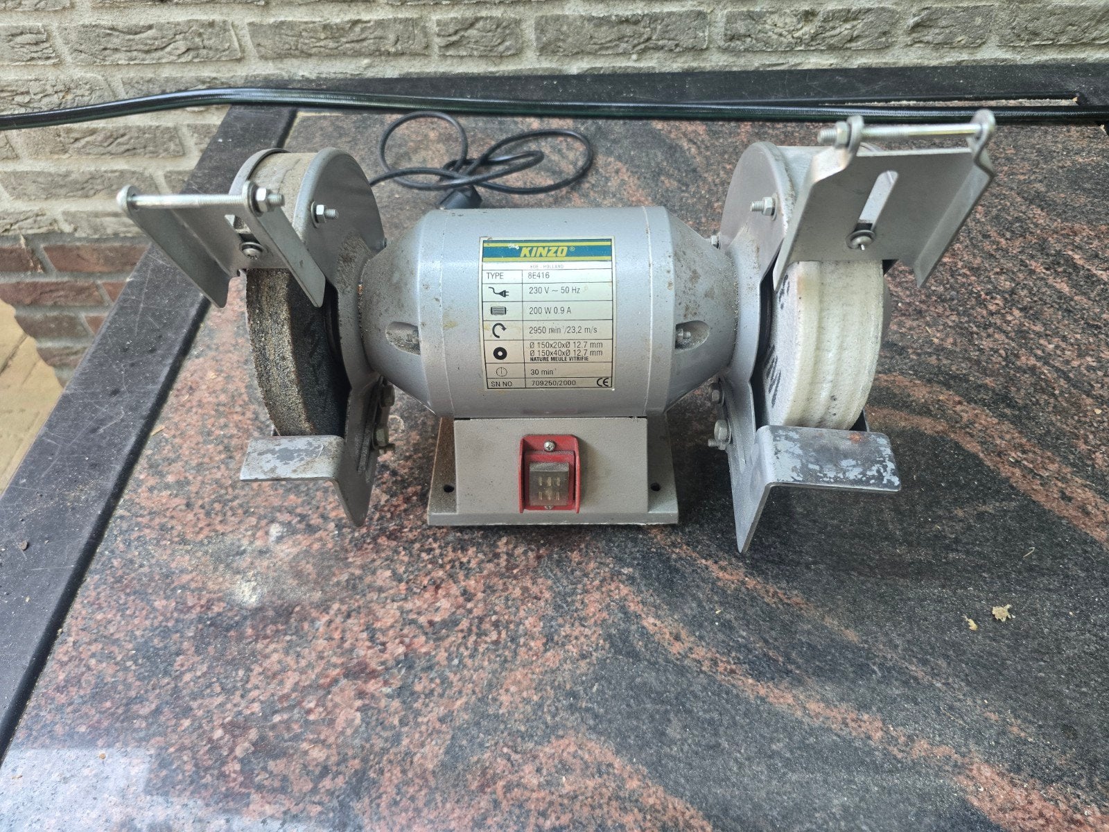 Kinzo slijpmachine, Ophalen of Verzenden, Gebruikt, Minder dan 700 watt, Werkbankslijpmachine