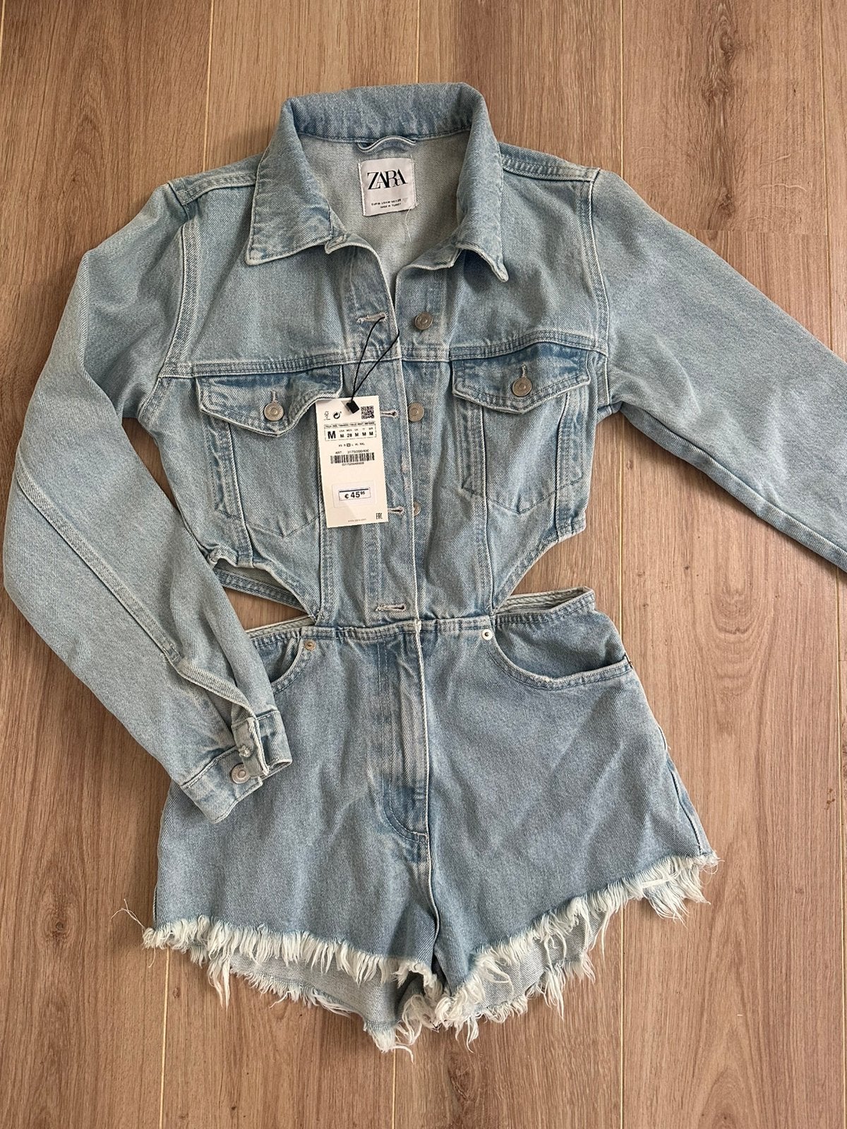 Spijker jumpsuit van Zara NIEUW, Ophalen, Nieuw, Maat 38/40 (M), Blauw