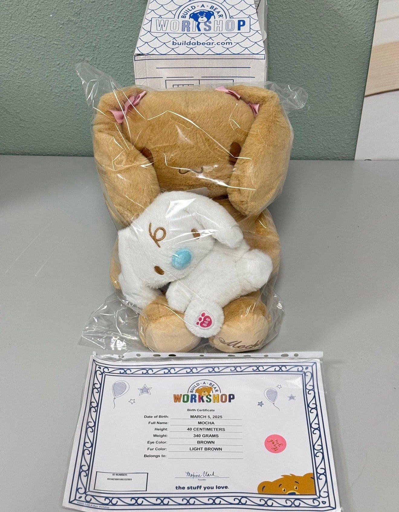 Cinnamoroll Mocha Milk Zeldzaam Build a bear + certificaat, P, P, P, Nieuw