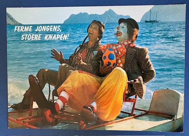 Pipo en Klukkluk op Bizarra op de waterfiets, Verzamelen, Ophalen of Verzenden, 1960 tot 1980, Ongelopen, Overige thema's