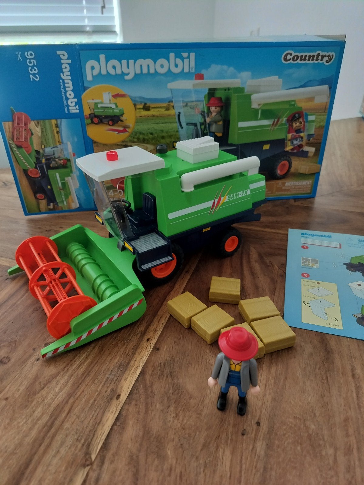 Playmobil Country 9532 Maaidorser met boer en balen, Complete set, Voertuig, Ophalen of Verzenden, Zo goed als nieuw