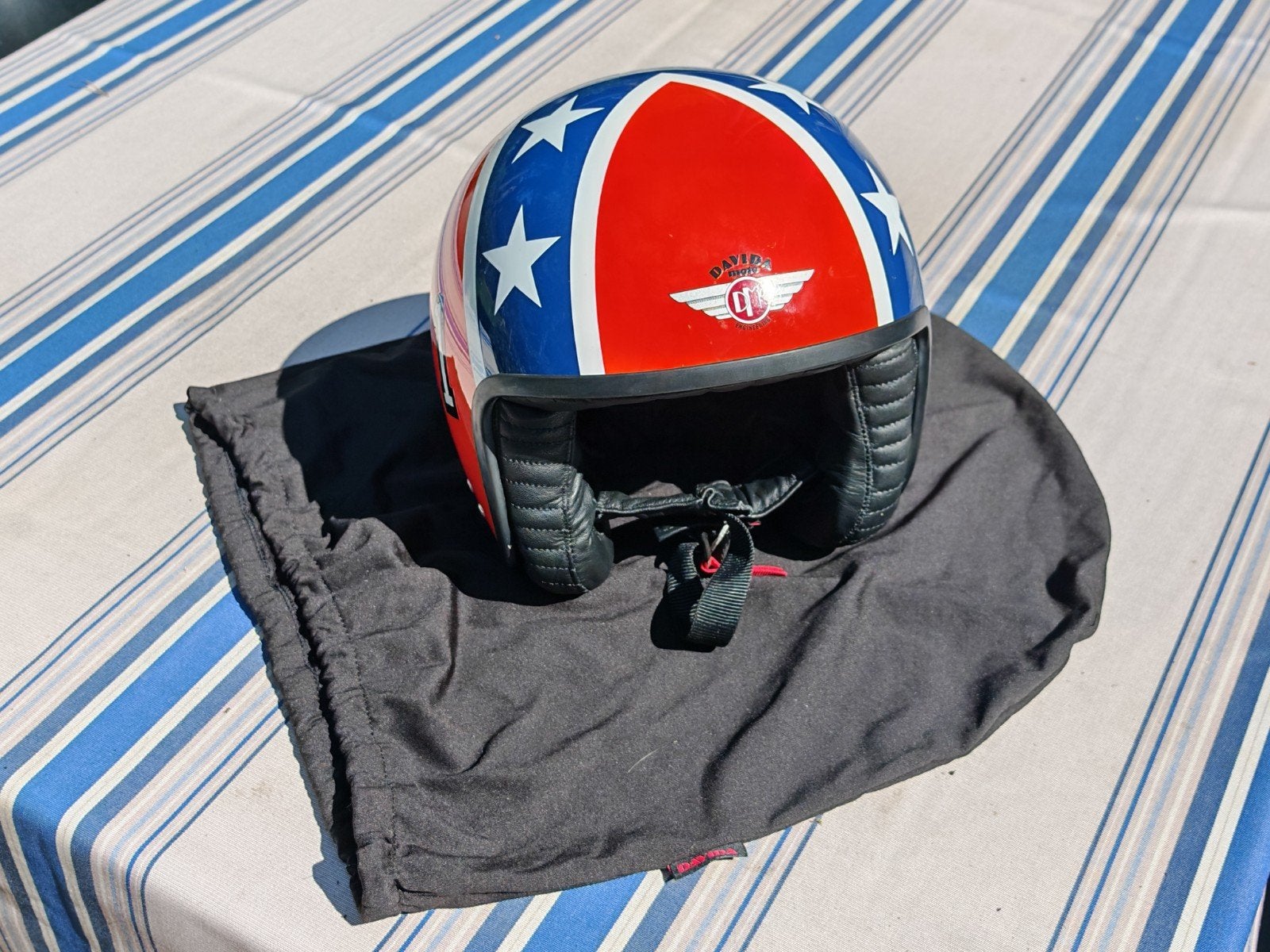 Davida Jethelm Rebel Flag Maat L 60, Ophalen of Verzenden, Nieuw zonder kaartje, L, Jethelm