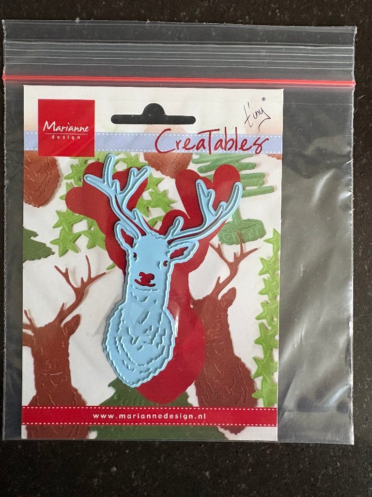 Marianne Design Creatables LR0489 Hertenkop (40a), Ophalen of Verzenden, Zo goed als nieuw, Kerst, Pons of Mal