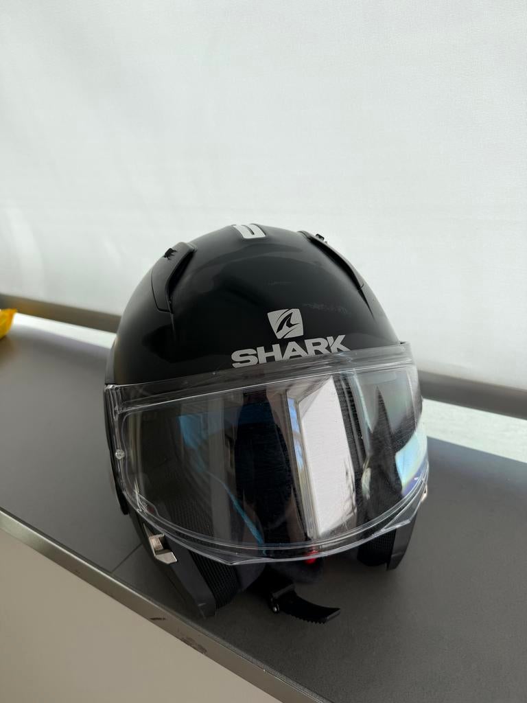 Shark Evo-One Systeemhelm mat zwart Maat L, Motoren, Systeemhelm, Heren, Shark, Ophalen of Verzenden