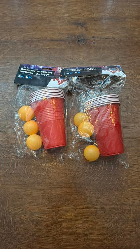 Beerpong Partycups 2x, Ophalen of Verzenden, Zo goed als nieuw, Versiering