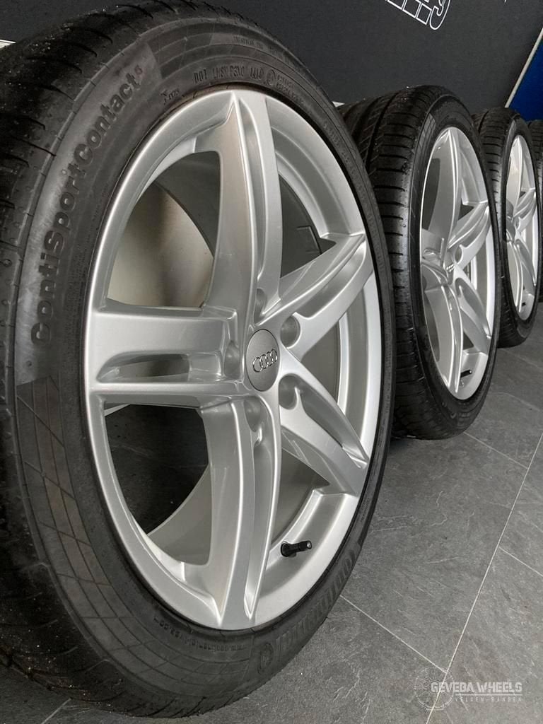 18'' originele Audi A4 B8 / B9 velgen + banden 5x112    8K0, 18 inch, -, -, Banden en Velgen