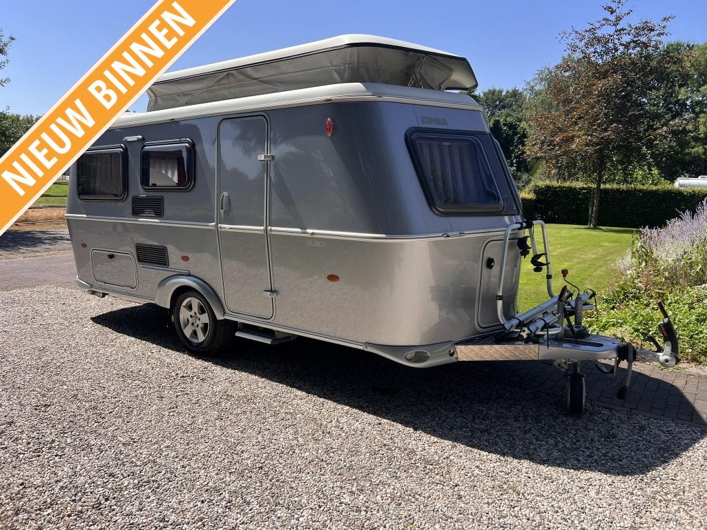 Eriba Touring 530 MoverFietsdr.Voortent, Caravans en Kamperen, Caravans, Schokbreker, Bedrijf, Treinzit, 4 tot 5 meter
