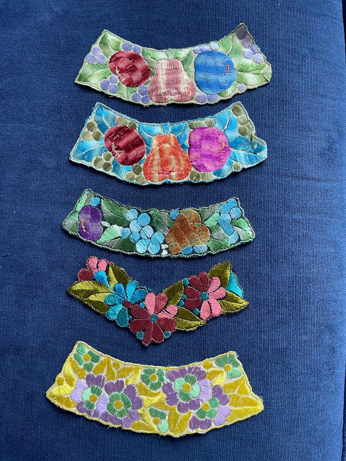 5 Turmac zijdjes ,fruit en bloemen.Mooie kleuren,goede staat, Ophalen of Verzenden