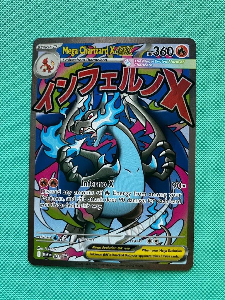 Mega Charizard x EX 023 promo, Ophalen of Verzenden, Nieuw, Losse kaart, Foil