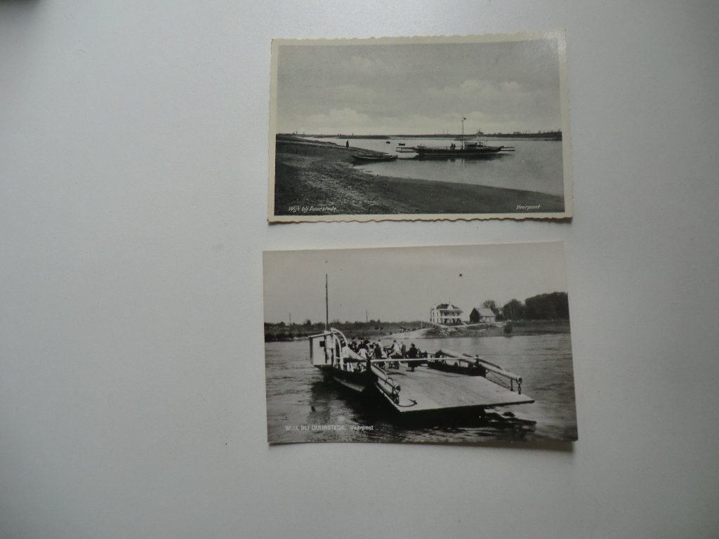 Wijk bij Duurstede,Rijswijk,Ravenswaaij,Veerpont, 2 kaarten, Ophalen of Verzenden, 1920 tot 1940, Gelopen, Utrecht