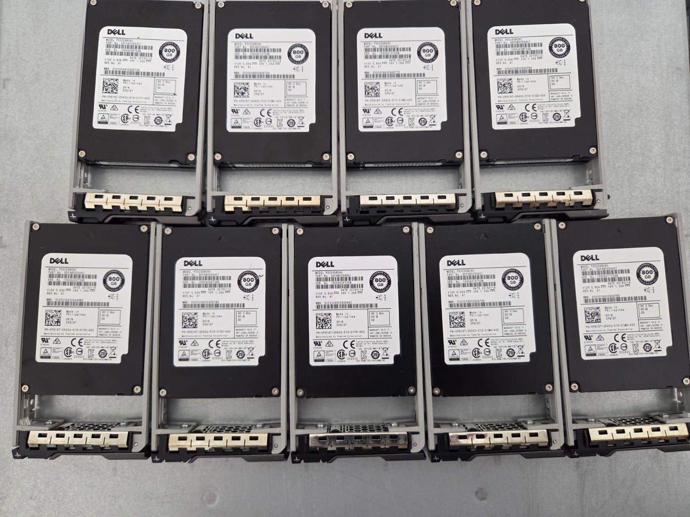 Dell 800gb SAS SSD's 100% (9x), Computers en Software, Harde schijven, Intern, Gebruikt, SAS, Server