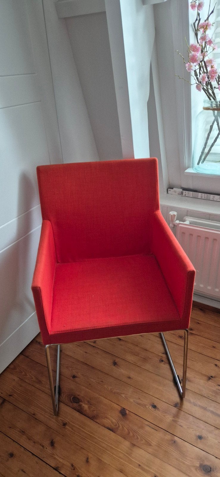 Eetkamerstoel van Loods 5 (3x grijs & 3x rood), Ophalen, Gebruikt, Overige kleuren, Vijf, Zes of meer stoelen