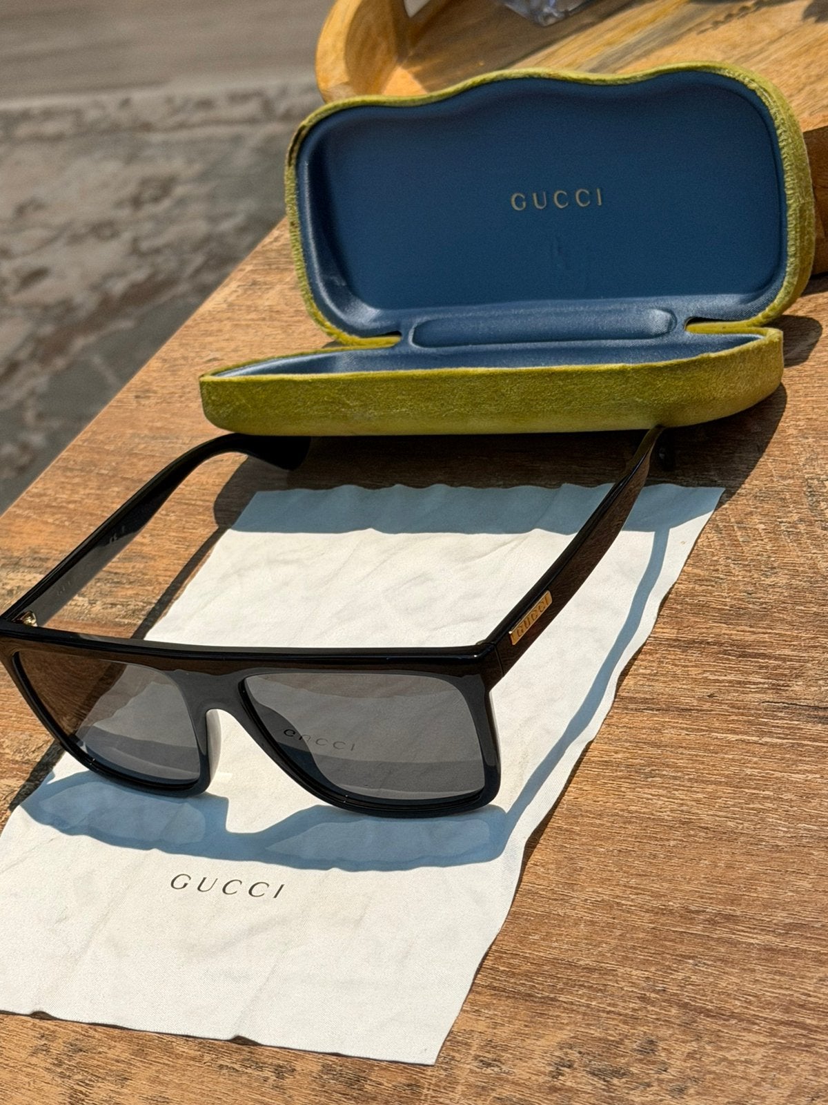 Gucci zonnebril GG0748S 001 59 17-145, Ophalen of Verzenden, Zo goed als nieuw, Zwart, Overige merken